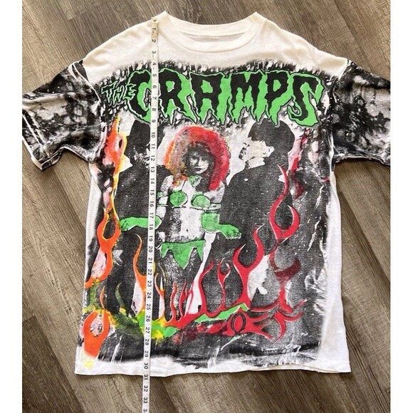 Vintage 90’s Cramps Shirt AOP Featuring Poison Ivy and Also Seen On Lady Gaga - Picture 10 of 11